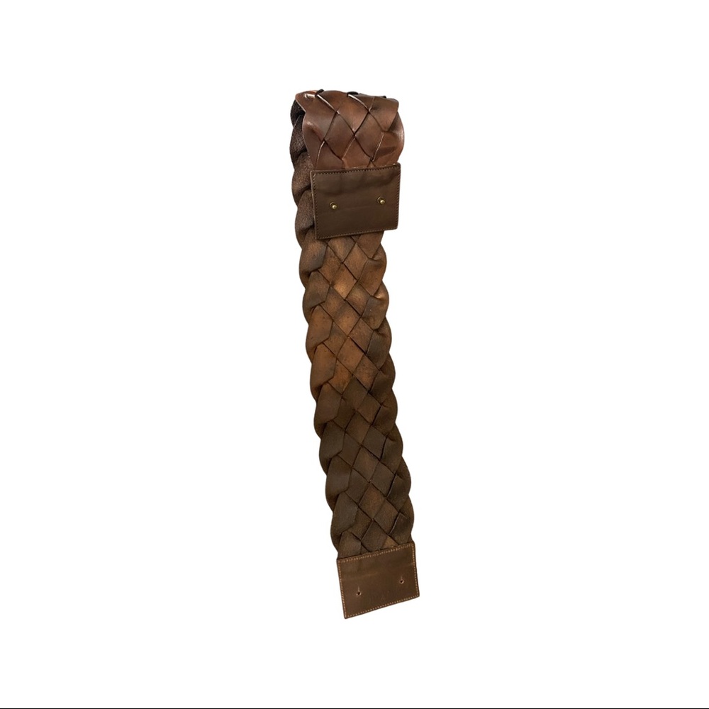 Hache wide braided leather statement belt - Picture 4 of 4